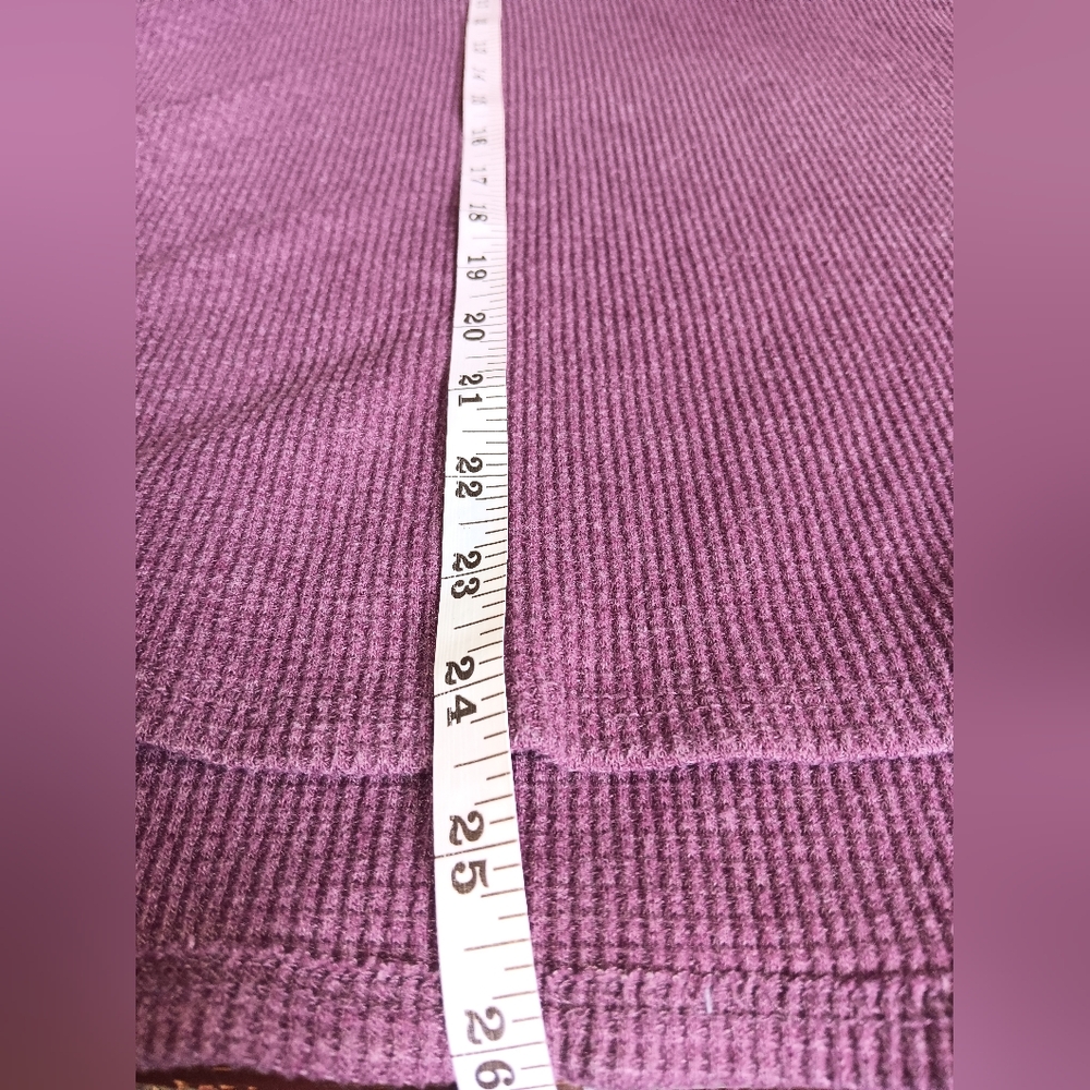 Free People We the Free Women L Purple Oversized Boho Long Sleeve Thermal Swing - Picture 7 of 7